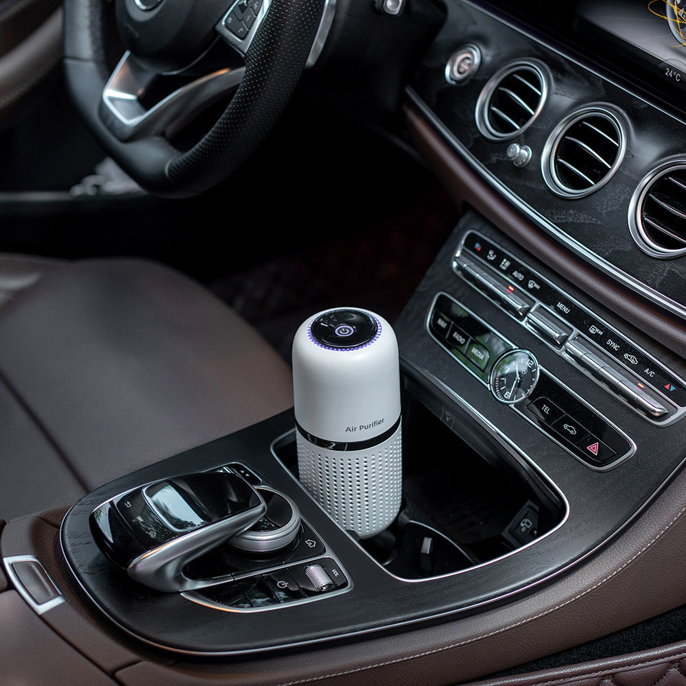 Purificador de Aire de Coche Portátil – Ionizador Silencioso y Recargable por USB