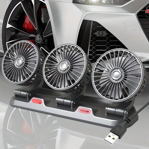 Mini Vifte Med Tre Hoder – Optimal Friskhet I Bilen