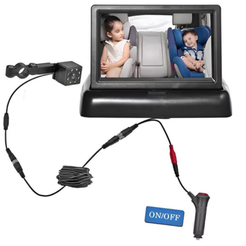 Caméra de Voiture pour Bébé — Sécurité Et Tranquillité En Conduite