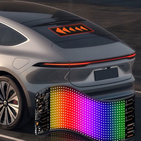 LED Panel Szélvédő — Animált Kijelző és Távvezérlés