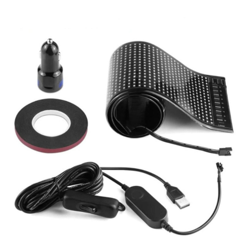 Pantalla LED Animada Para Coche – Mensajes y Emojis Personalizados