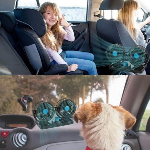 Ventilatore Doppio Per Auto — Ideale Estate Come Inverno