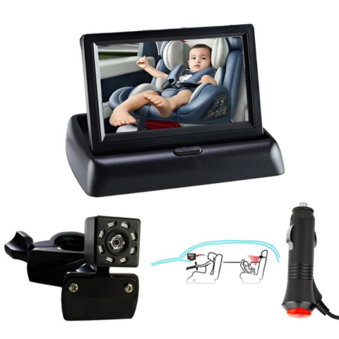 Caméra de Voiture pour Bébé — Sécurité Et Tranquillité En Conduite
