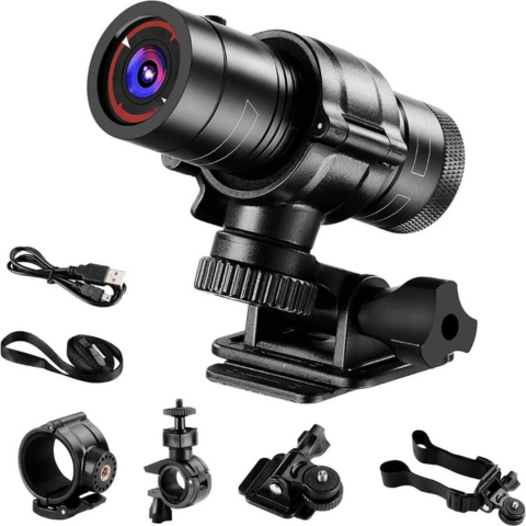 Vodotěsná kamera na řídítka a helmu – Ideální pro cyklistiku a motocykly