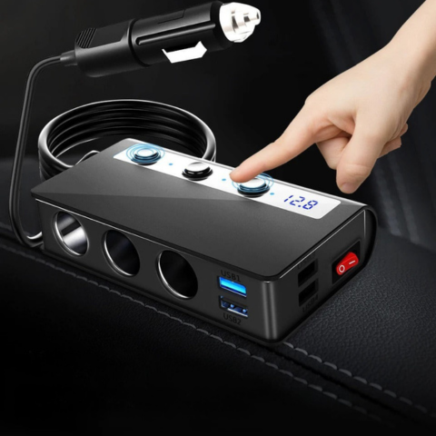 Adaptador de Carga para Coche – Versátil y de Carga Rápida