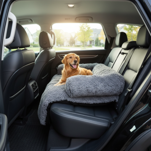 Sofá Cama Multifuncional Para Perros — Confortable En Coche