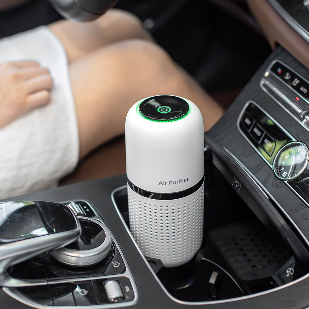 Purificador de Aire de Coche Portátil – Ionizador Silencioso y Recargable por USB
