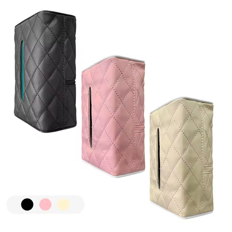 Doos Voor Zakdoeken Auto Van PU Leer – Bevestiging Zonneblind Of Hoofsteun