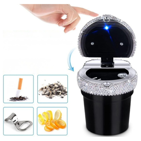 Briljant miniaskfat för bil - elegant design och röksäker förslutning