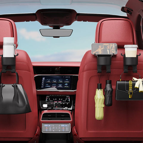 Többfunkciós horgolt autós ülés háttámlához