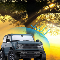 Foldbart solskærm til forrude — Kompatibel med 2 og 4 døre 