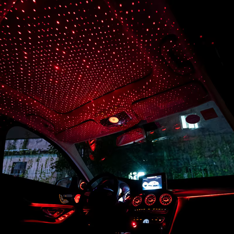 LED világítás Csillagos Autó Tető — Varászlatos Éjszakai Hangulat 