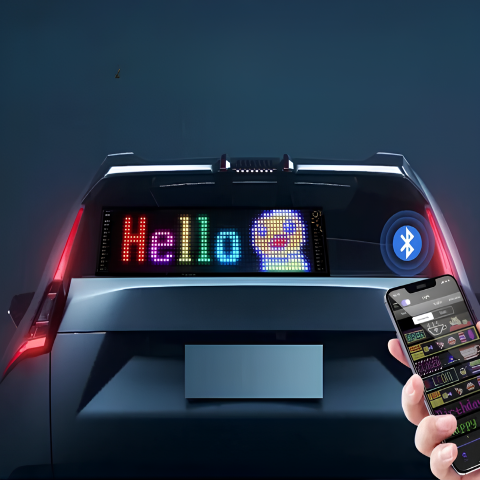 LED-skärm för bil – Anpassade meddelanden och emojis 