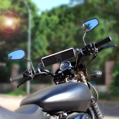 Altavoz Moto Inteligente – Fijación en el Manillar y Sonido Potente 