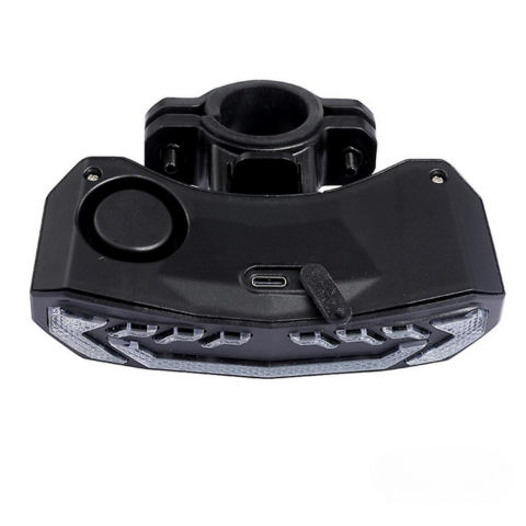 Multifunksjons baklys for sykkel - blinklys, brems og alarm