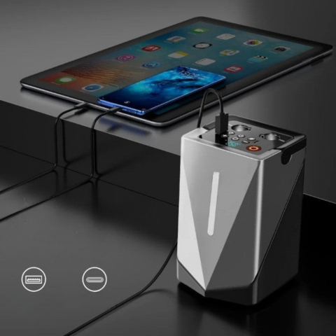 Draagbaar Auto-opblaasstation en Start – Krachtig en Compact 
