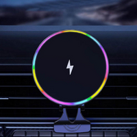 Uchwyt na telefon do samochodu – Ładowanie bezprzewodowe i oświetlenie LED 