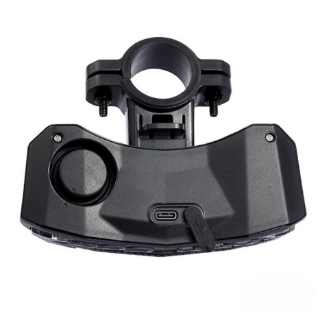 Multifunksjons baklys for sykkel - blinklys, brems og alarm