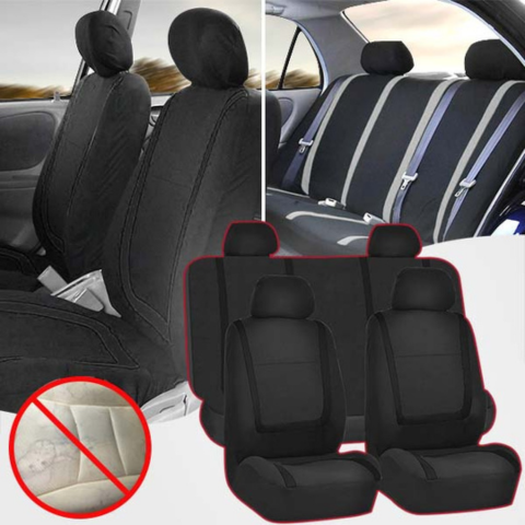 9個の自動車シートカバーセット – 完全な内部保護 