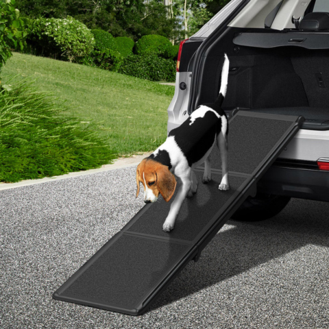 Rampa Plegable Para Perros — Acceso Fácil Al Coche 