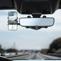 Podpora telefónu spätného zrkadla – nastaviteľný uhol a stabilné upevnenie 