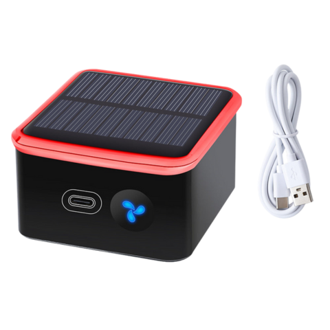 Purificateur D’Air Solaire Pour Voiture — Compact Et Rechargeable USB