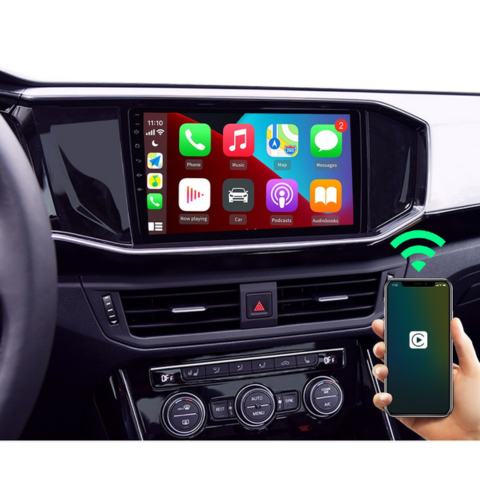 Langaton CarPlay- ja Android Auto -sovitin — Navigointi, musiikki ja puhelut vapaasti 