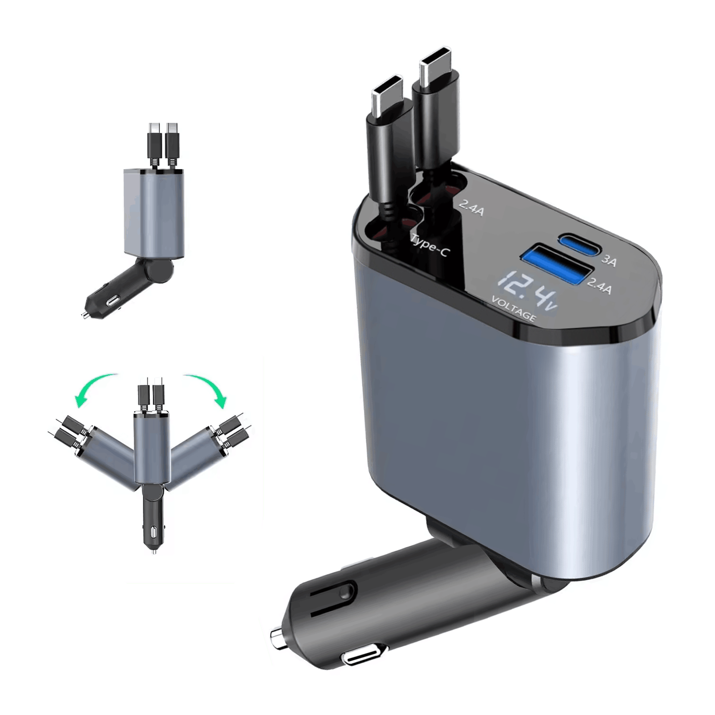 Auton laturi 9-in-1 — Teho 154W kaikille laitteillesi 