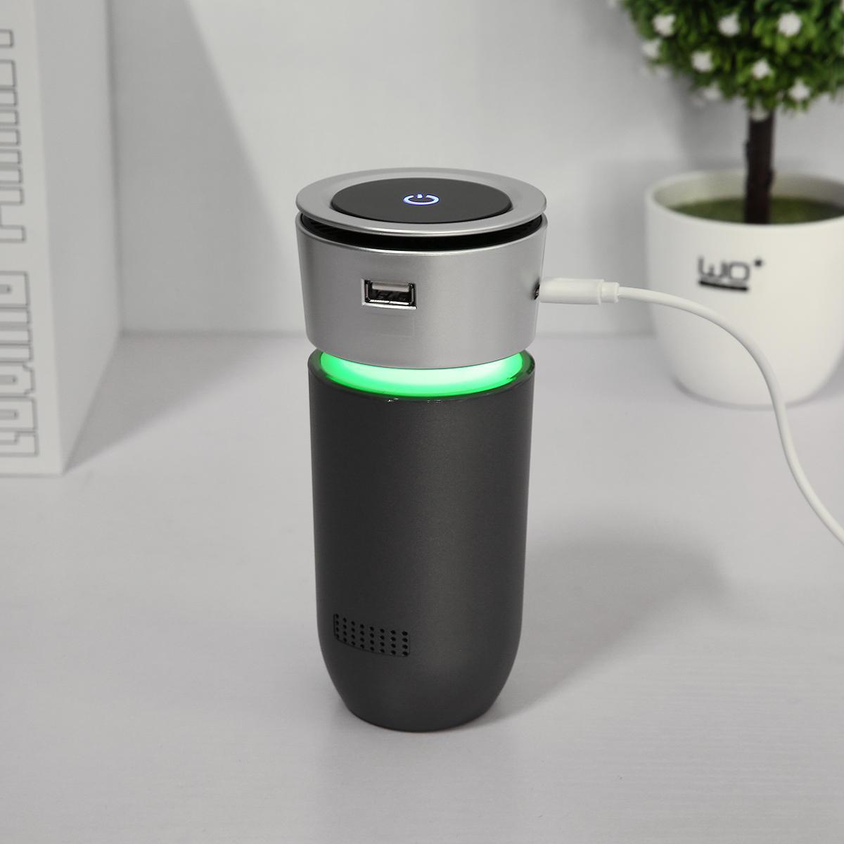 Purificator de Aer Ionizator Portabil pentru Mașină cu Cablu USB — Elimină Mirosurile și Poluanții 