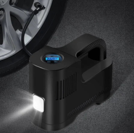 Compresor de Aire Portátil Digital 12V Con Luz LED — Seguridad y Uso Nocturno 